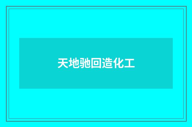 天地驰回造化工
