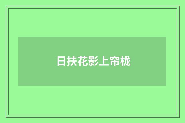 日扶花影上帘栊