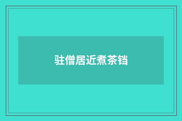 驻僧居近煮茶铛