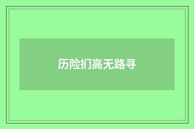 历险扪高无路寻