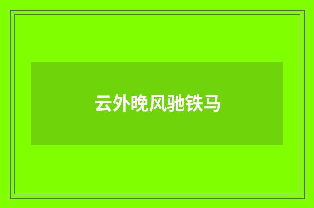 云外晚风驰铁马