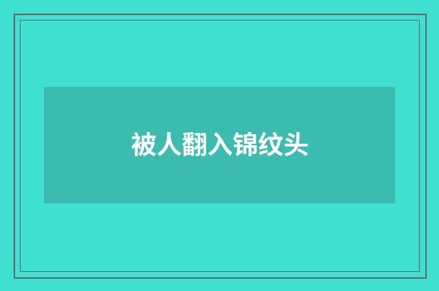 被人翻入锦纹头