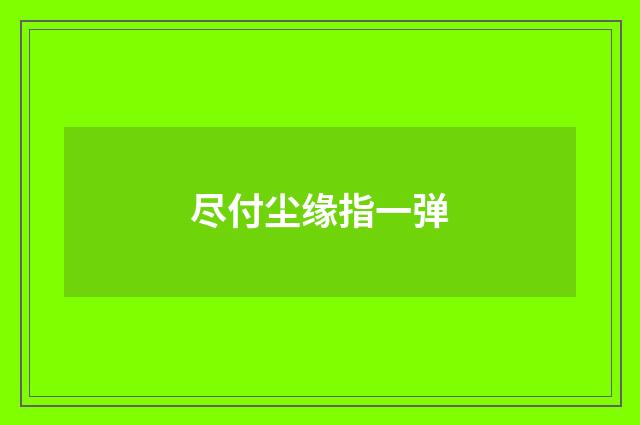 尽付尘缘指一弹