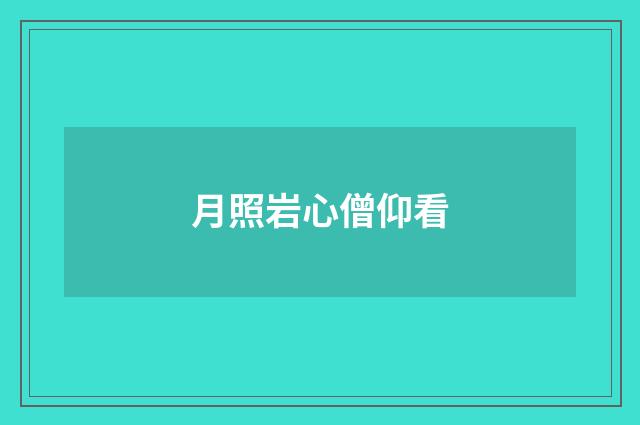 月照岩心僧仰看