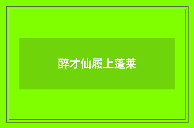醉才仙履上蓬莱