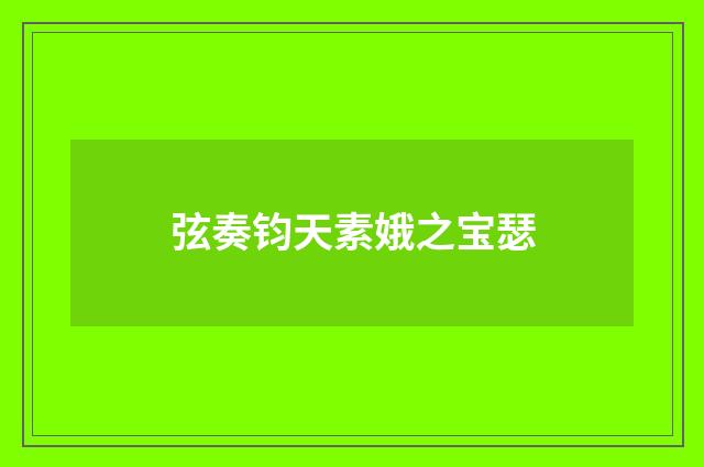 弦奏钧天素娥之宝瑟