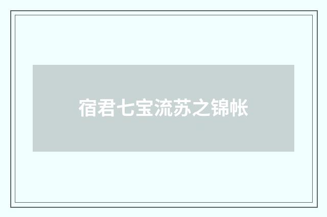 宿君七宝流苏之锦帐