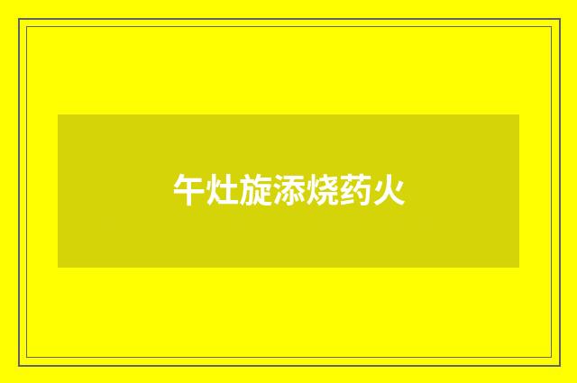 午灶旋添烧药火
