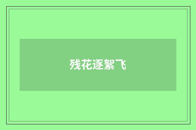 残花逐絮飞