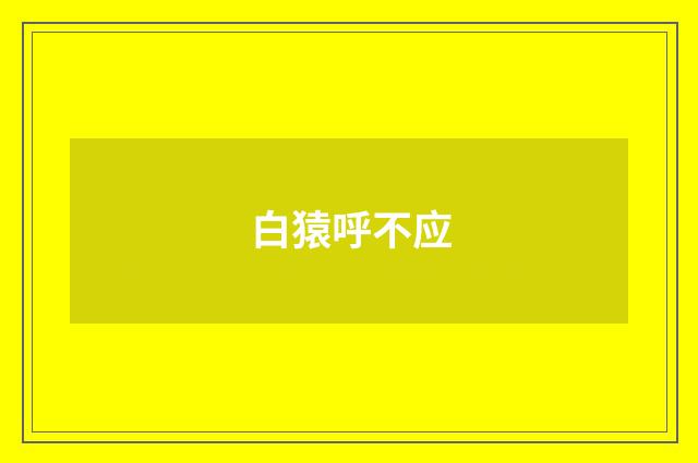 白猿呼不应
