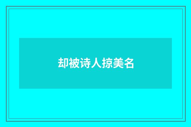却被诗人掠美名