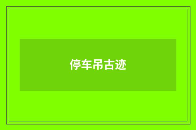 停车吊古迹