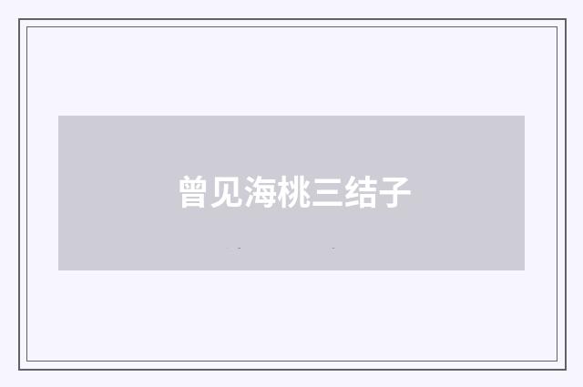 曾见海桃三结子