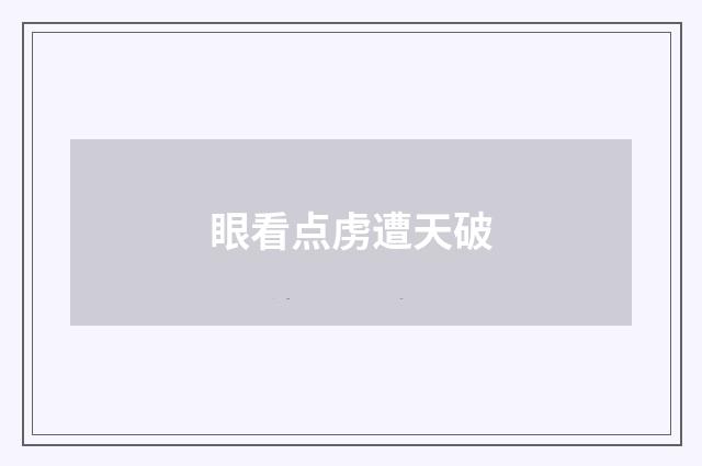 眼看点虏遭天破