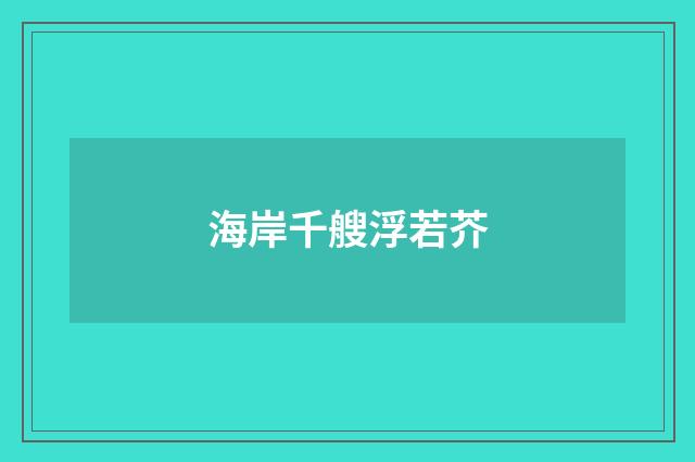 海岸千艘浮若芥