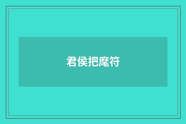 君侯把麾符
