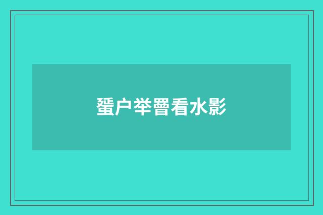 蜑户举罾看水影