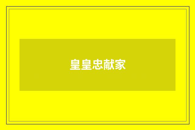 皇皇忠献家