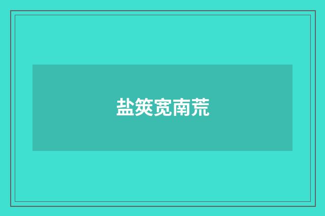 盐筴宽南荒