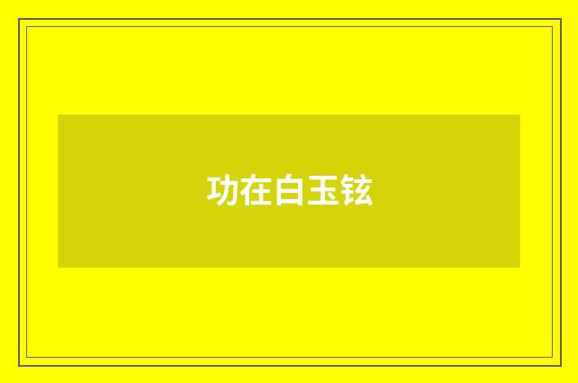 功在白玉铉