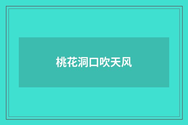 桃花洞口吹天风