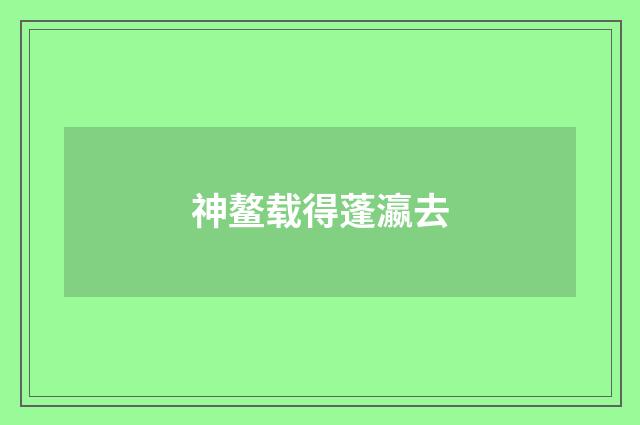神鳌载得蓬瀛去