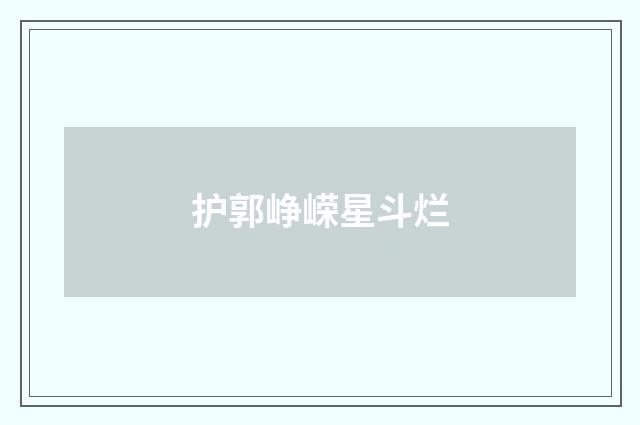护郭峥嵘星斗烂