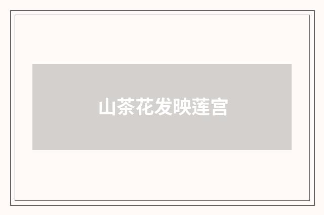 山茶花发映莲宫