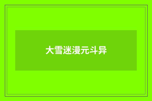 大雪迷漫元斗异
