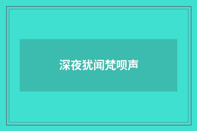 深夜犹闻梵呗声