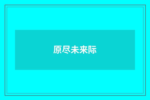 原尽未来际