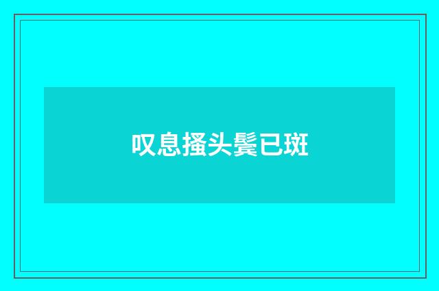 叹息搔头鬓已斑
