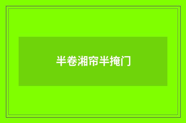 半卷湘帘半掩门