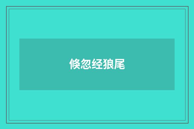 倏忽经狼尾