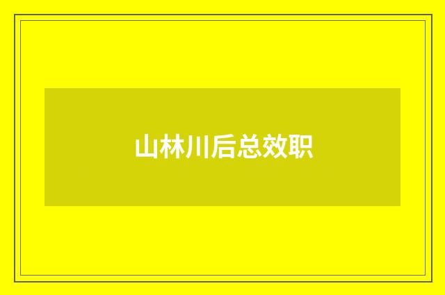 山林川后总效职
