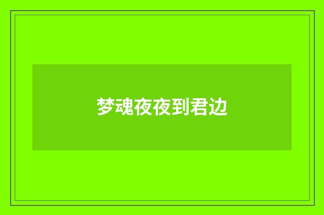 梦魂夜夜到君边