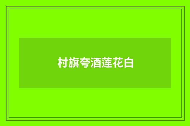 村旗夸酒莲花白