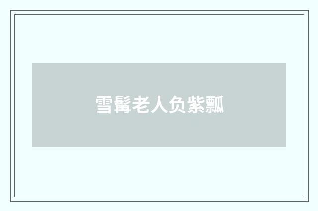 雪髯老人负紫瓢