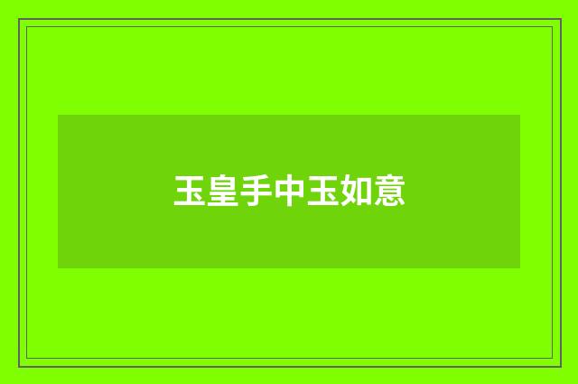 玉皇手中玉如意