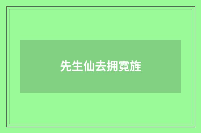 先生仙去拥霓旌