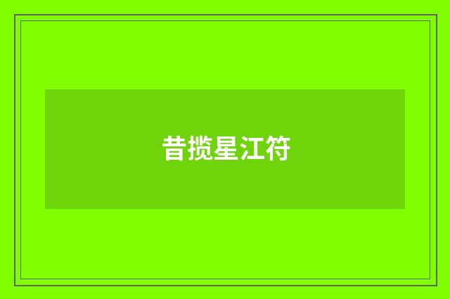 昔揽星江符