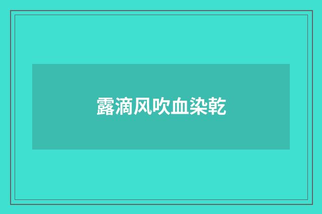 露滴风吹血染乾