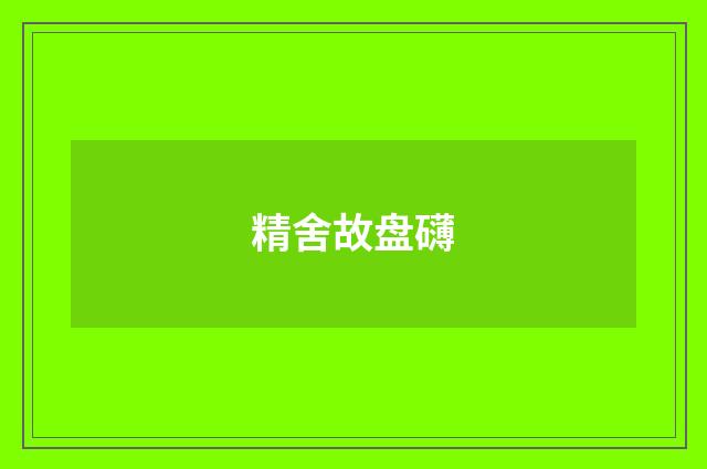 精舍故盘礴