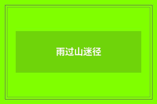 雨过山迷径