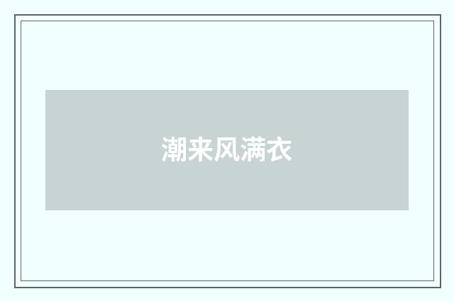 潮来风满衣