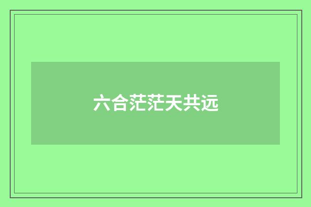六合茫茫天共远