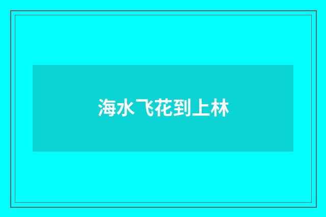 海水飞花到上林