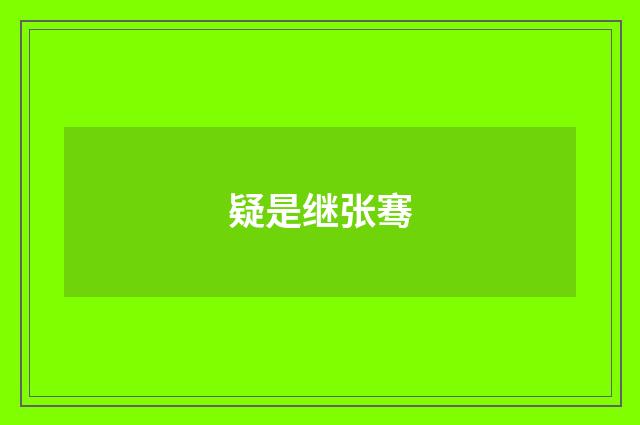 疑是继张骞