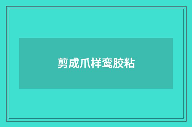 剪成爪样鸾胶粘
