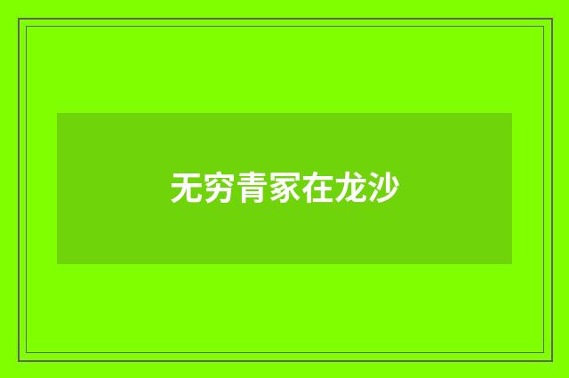 无穷青冢在龙沙
